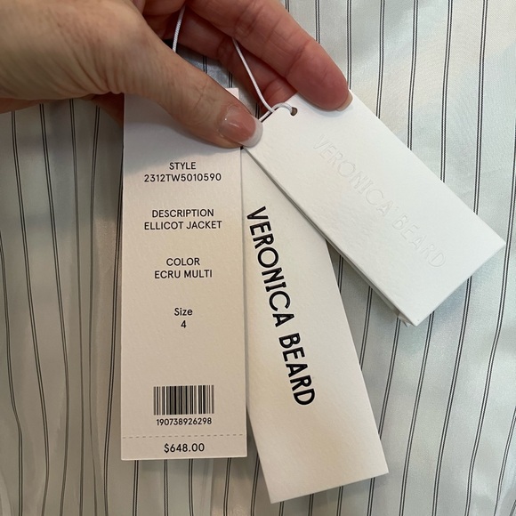 NWT Veronica Beard Ellicot Graphic Tweed Jacket. Size 4 - Picture 15 of 16